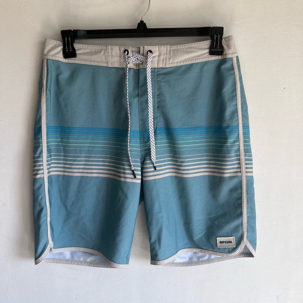 Rip Curl Mirage Board shorts Blue, with cream  White trim and colored stripes